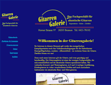 Tablet Screenshot of gitarrengalerie-bremen.de